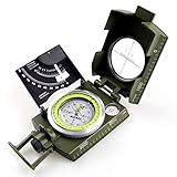 AOFAR Military Compass AF-4074 Camo for Hiking ,Lensatic Sighting Waterproof ,Durable ,Inclinometer for Camping ,Boy Scount,Geology Activities Boating