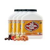 The Survival Tabs 60-Day 720 Tabs Emergency Food Ration Survival MREs Food Replacement for Outdoor Activities Disaster Preparedness Gluten Free and Non-GMO 25 Years Shelf Life Long Term - Mixed Flavor