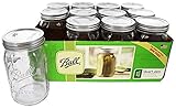Ball Wide Mouth Quart Jar Set of 12, 32 Ounce (Pack of 1), Clear