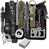 Survival Kit, 18 in 1 Emergency Survival Kits and Survival Gear, Christmas Birthday Gift Ideas for Camping Fishing Hunting Hiking Camping Tools and Gadgets