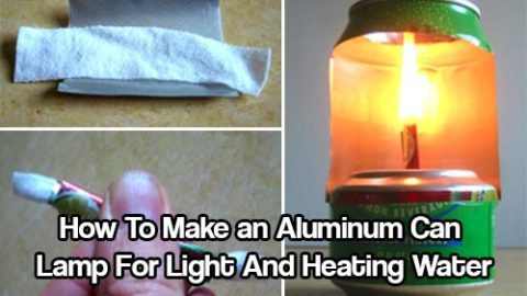Make an Aluminum Can Lamp For Light And Heating Water