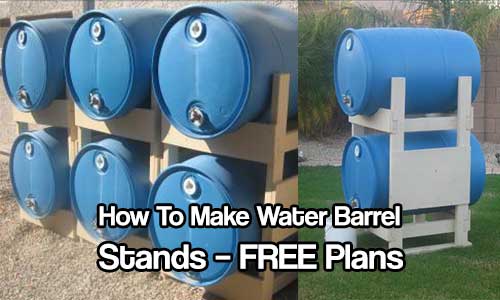 How To Make Water Barrel Stands - Don’t settle for cheap water barrel stands, build your own with these great plans. These are sturdy, easy to build and look fantastic in any garden.