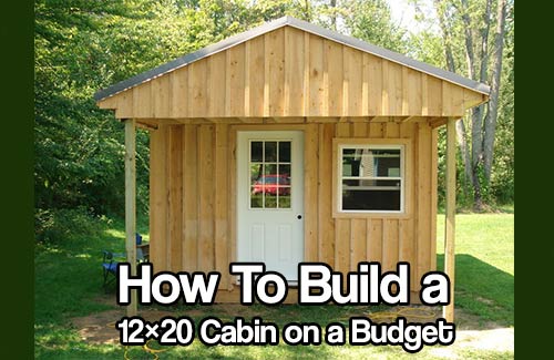 How to Build a 12×20 Cabin on a Budget - Are you struggling financially? Do you have land but no money for a bug out cabin? If you can save $2k you could have this 12 x 16 cabin. Plenty of room for living, work and play. :)