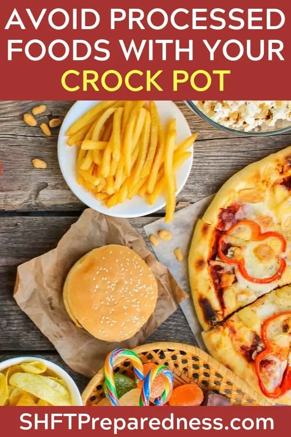 100 Days of No Processed Foods: Crock Pot Recipes - By “no processed” foods I mean that nothing in these recipes calls for cream-of junk (unless it’s homemade), any pre-packed item like Italian Dressing, or Velveeta (bless Velveeta’s heart), etc.