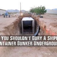 Why You Shouldn’t Bury A Shipping Container Bunker Underground - After reading a few articles and watching quite a lot of videos I have learned that, if done incorrectly, a shipping container can get crushed even with as little as 18 inches of soil overhead! So if you had visions of just digging a deep hold, slapping a shipping container in and burying it, think again!