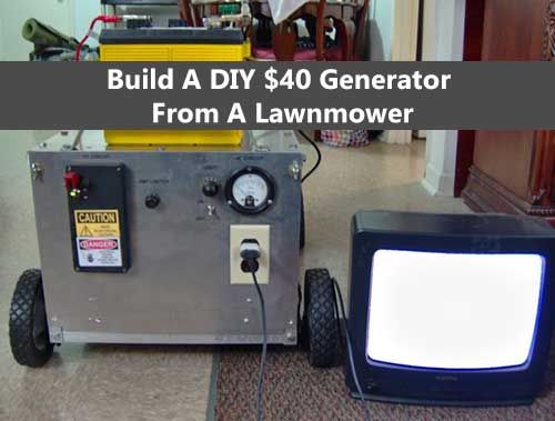 Build A DIY $40 Generator From A Lawnmower 2 Build A DIY $40 Generator From A Lawnmower