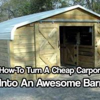 How To Turn A Cheap Carport Into An Awesome Barn - You can buy barn kits all day long but they are expensive and the instructions might as well be in a foreign language! With this, the carport gives you the roof (the most difficult to do on any project, in my opinion) the studs for the walls and the squareness you need to make this all fit together.