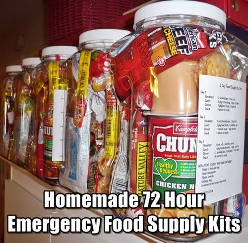 Homemade 72 Hour Emergency Food Supply Kits