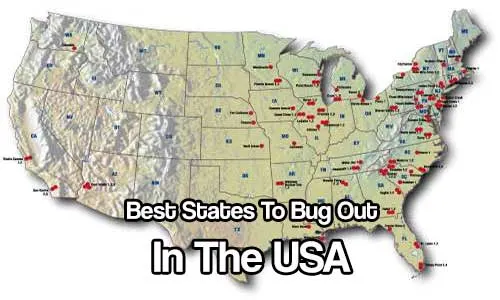 Best States To Bug Out In The USA