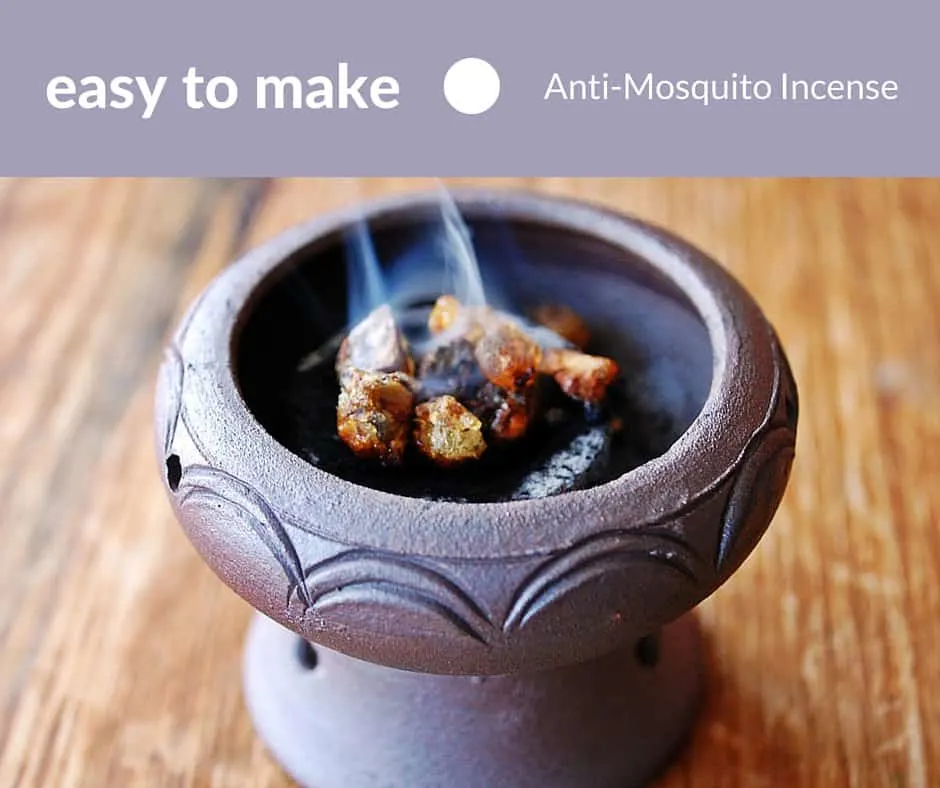 Easy To Make Anti-Mosquito Incense - You can spray yourself with deet if you are comfortable spraying harmful chemicals on your body. I however am not. I always look for a more natural and harmless way to keep them away. Check out this alternative method called anti-mosquito incense.