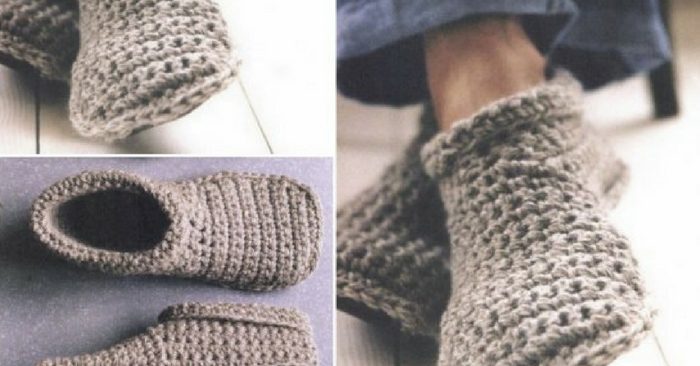 How To Make Toasty Warm Unisex Crochet Slipper Boots — These slipper booties can be worn for that chilly winter weather, they’ll keep your feet warm and cozy all winter long. These can be made for your man too. In fact, they can be made for the kiddos also.