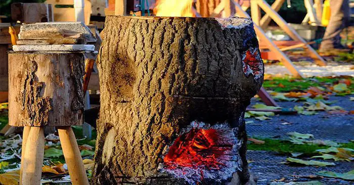 How To Make A One Log Rocket Stove - This is a good twist to a Swedish candle and once its been used as a rocket stove to many times you can just use the whole log to place on the fire.