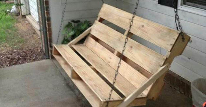 40 DIY Pallet Swing Ideas - These are not DIY project per say, they are a collection of photos to help you find the right style of swing and then you can do some simple Google searches and probably could find the free plans too. Remember to check out Craigslist or your local shops as they always have free pallets going.