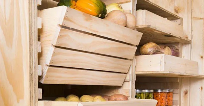 Customize Your Root Cellar Storage DIY Project - This DIY project is great for any size root cellar, I am so glad I have this chance to share this with you as I am considering building a root cellar and needed to see how to utilize the space.