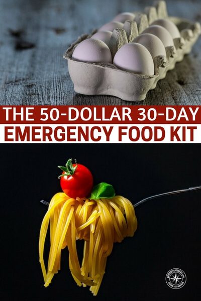 The 50-dollar 30-day Emergency Food Kit - All of the foods that are mentioned in this article store well with the exception of the raw eggs. But if you look on my website I have done a post on how to keep eggs fresh for up to 12 months.