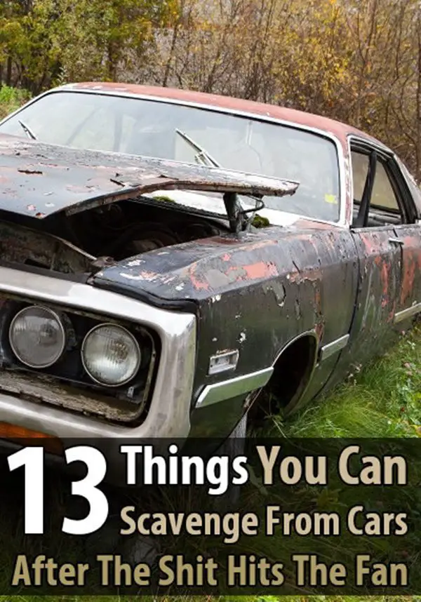 13 Things You Can Scavenge From Cars After The SHTF- In the United States, there are over 800 vehicles per 1000 people. So if there's ever a widespread disaster that claims countless lives, there will be abandoned vehicles everywhere.