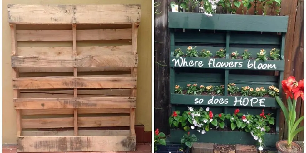 How To Build Your Own Vertical Garden with a Pallet - Making a garden out of a pallet is genius. Pallets are everywhere, you should be able to find one for free at a local store or on Craigslist.
