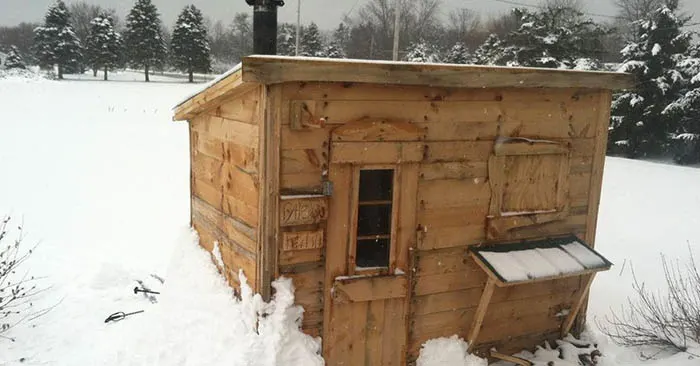 DIY Wood Burning Sauna - I would even go as to search forums and online salvage websites for free wood to build the hut, even a good old pallet or two would work well.