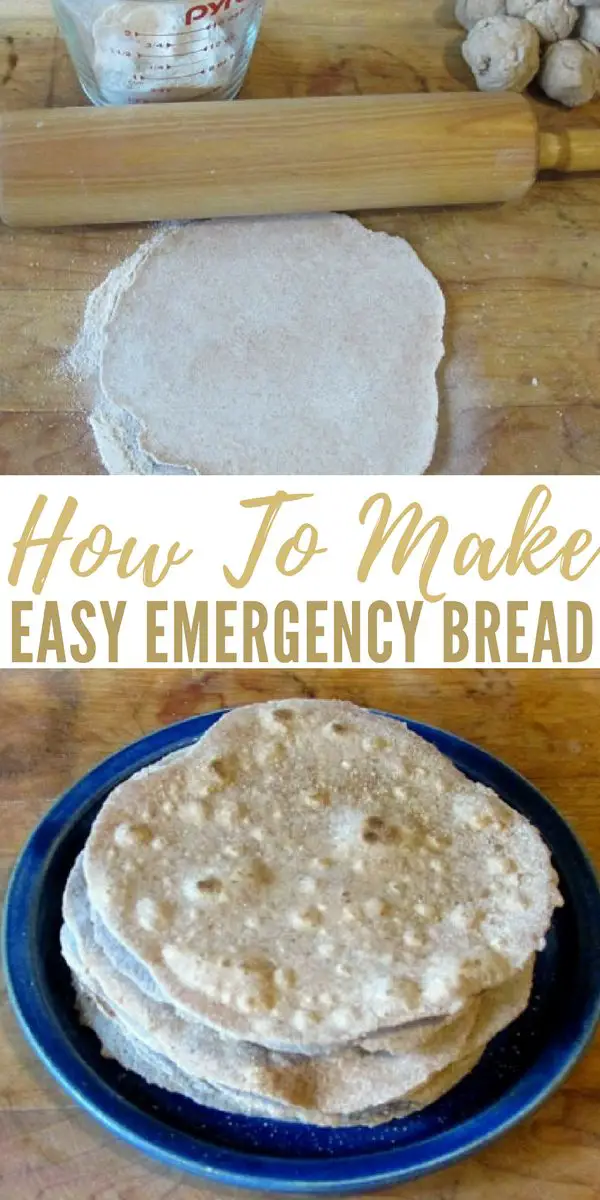 How To Make Easy Emergency Bread - It only has 3 ingredients, and you can make it in a skillet over any heat source. I'm talking about flat bread. You can dip it in soup, turn it into a wrap, or even make burritos. If you don't know how to make flat bread, check out this tutorial.