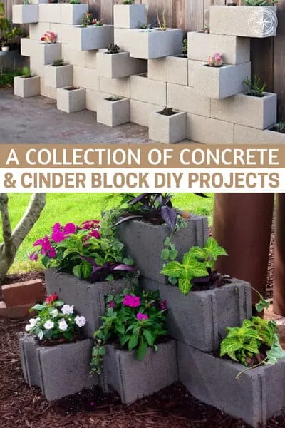 A Collection Of Concrete & Cinder Block DIY Projects - Check out these functional and eye-appealing clips that will give you what you need to get the ideas flowing, and send you on a mad hunt for a stash of your own!