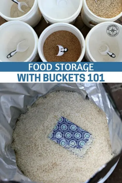Food Storage With Buckets 101 - Something that anyone who is serious about getting food storage needs to think about, because if you’re investing your time and money into food, you want to make sure you’re storing it properly.