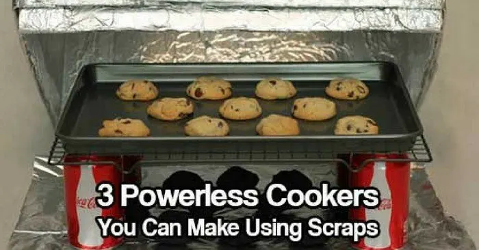 3 Powerless Cookers You Can Make Using Scraps 1 3 Powerless Cookers You Can Make Using Scraps — If SHTF, the power will obviously go out, the gas will stop and you will end up starving or adapting. Over at thesurvivalmom.com they have 3 powerless cookers you can make very easily and actually work really well.