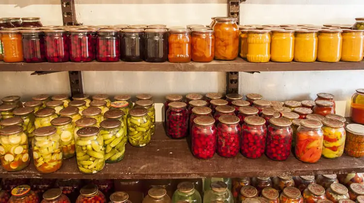 canned food stockpile