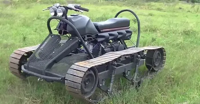How To Build Your Own Ultimate Survival Vehicle - Well, I thought I had seen everything in regards to DIY off road vehicles. I was mistaken. This puppy I am calling the "bike tank" is a tracked vehicle that is powerful and light enough to get you to your bug out location.