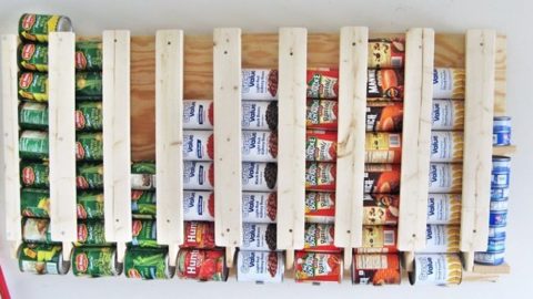 How To Build A Rotating Canned Food Storage System
