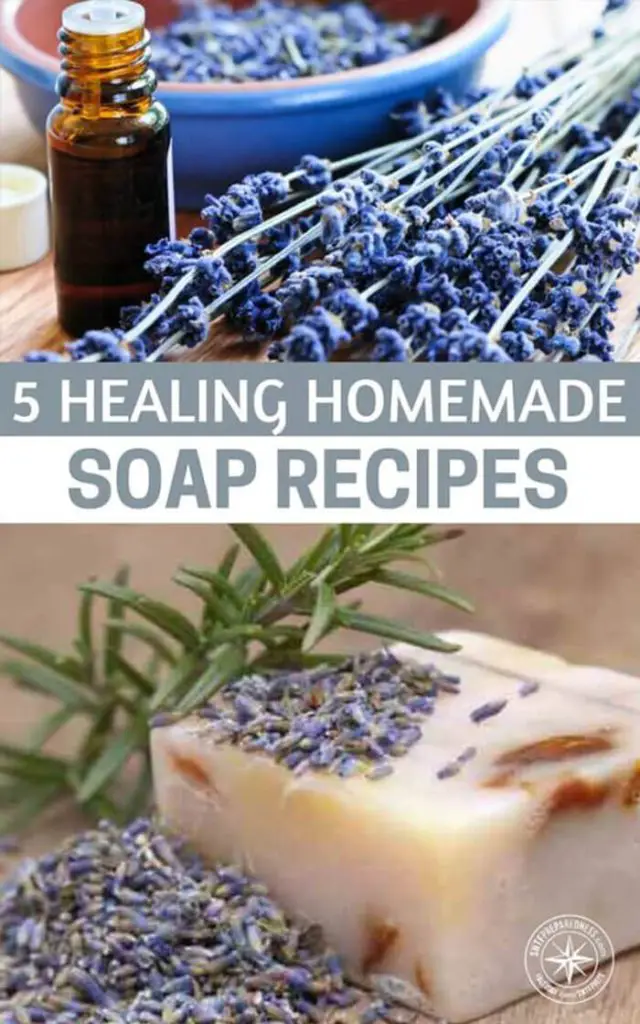 These healing homemade soap recipes will get you one step closer to the ultimate goal of self-sufficiency and promote healing for a number of ailments.