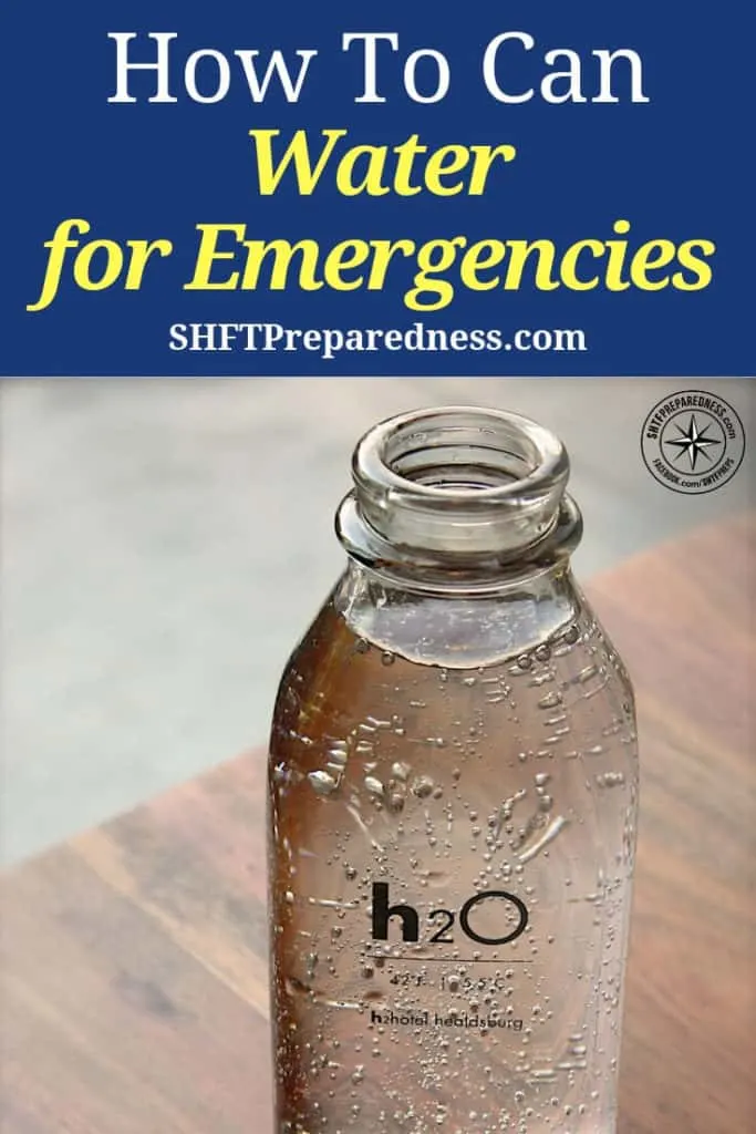 How To Can Water for Emergencies — Stocking an emergency water supply is something everyone should do-regardless of their situation. Natural disasters can disrupt water supply, contamination can occur with chemical or biological hazard leaks, and cold weather can cause pipes to freeze and burst.
