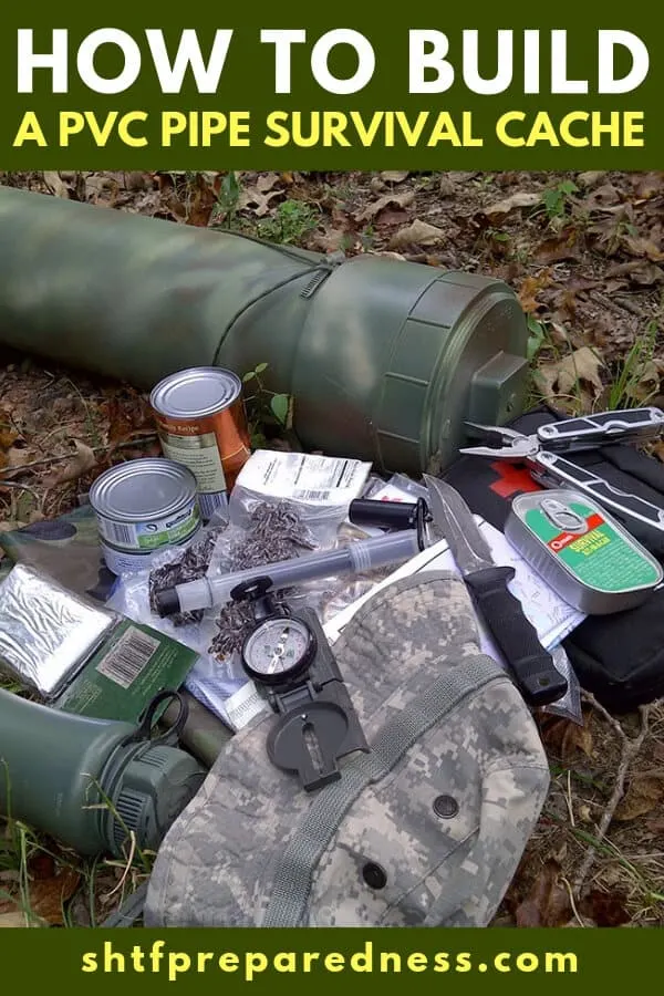 How To Build a PVC Pipe Survival Cache — The total cost to build this project should easily be under twenty dollars. Having caches scattered around your property or bug out route could be a vital part of our prepping plan!