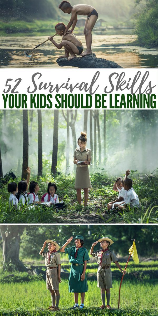 52 Survival Skills your Kids Should be Learning - Our little angels are the prospectors of the future. Its hard to look at them as they crawl or run or discover and consider the hardships they will one day face.