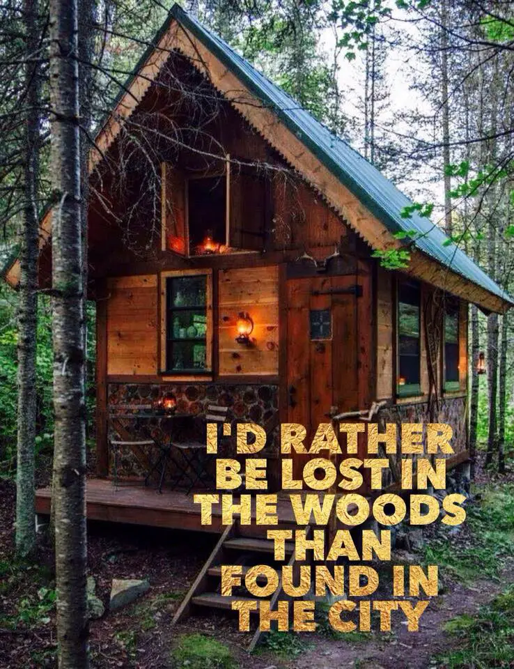 I'd rather be lost in the wood than found in the city