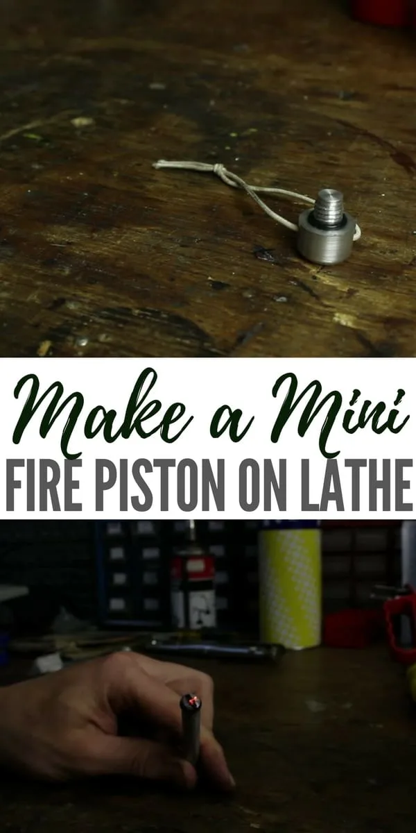 Make a Mini FIRE PISTON on Lathe - Even if you don't have the ability to machine metal this article may change your mind about what you store in your garage. When you see how quickly and easily this survival tool can be made I have a feeling it will change your tune on metal work.