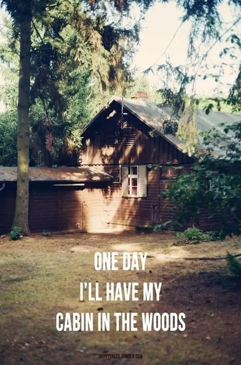 One day I'll have my cabin in the woods
