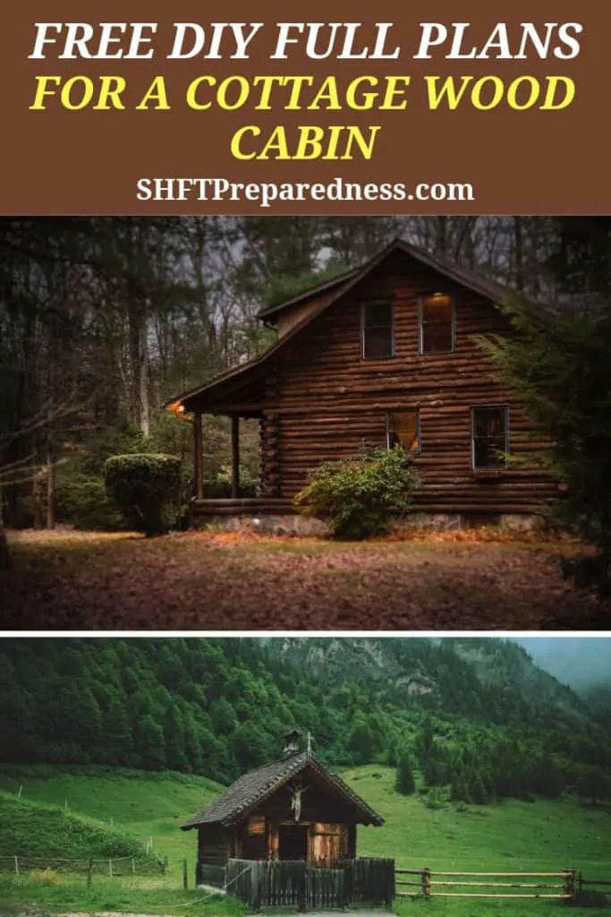 Free DIY Full Plans For A Cottage Wood Cabin - The plans are completely free and the website even has other links to other free projects on there too. I personally LOVE this style cabin and may just have to build one.