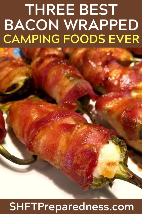 Bacon Wrapped BBQ Meatball Onion Bombs - Best Camping Food Ever! - I make these in advance and keep them in a cooler until we need to eat. You can cook these in aluminium foil straight on the fire. This is great because you don't have to lug around heavy skillets. I promise that once you try these you will want to make these every time you go camping.