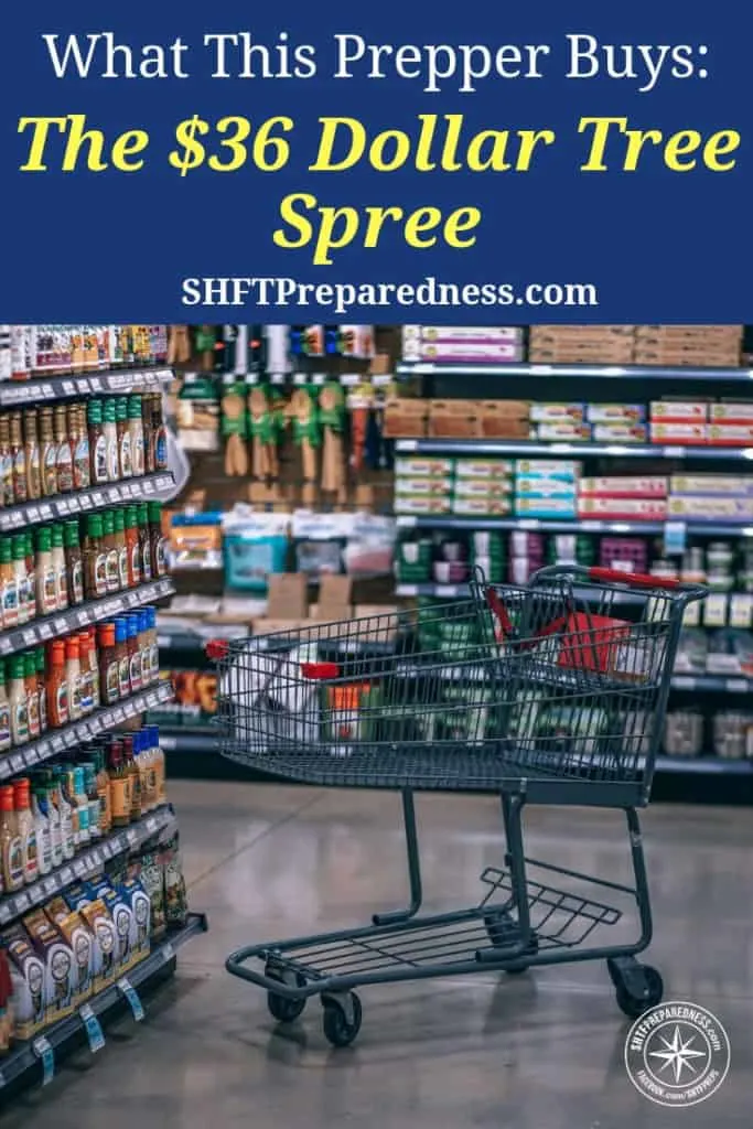 What This Prepper Buys: The $36 Dollar Tree Spree - This article gives you a great idea of what is possible at the local dollar store. There are items to look for and take advantage of. Of course, don't go buying the frozen steaks at dollar tree! That may not help you in the long run.