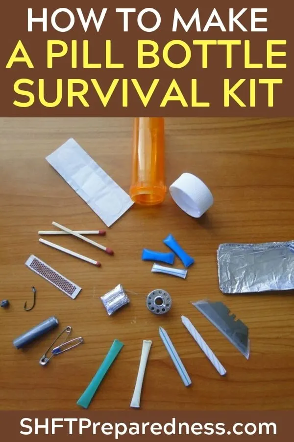 The covert survival kit is something that all preppers should have on hand. Whether you keep it in your desk at work or in your car, you never know when you might need the contents.  We all know that any survival kit is better than no kit at all, that's why I love the Altoid tin survival kits and now my new favorite, the pill bottle survival kit.