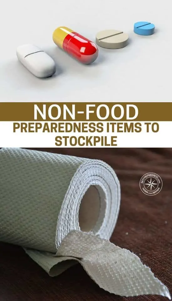 Non-Food Preparedness Items To Stockpile   — I am not sure if (or when) a natural or man made disaster may hit our area but we wanted to make sure we have the necessities of life in our home. Who knows how long the power, gas, phone lines, grocery stores will be shut down following an emergency situation.