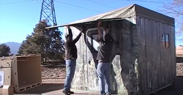 Low Cost Bug Out Shelter That Can Be Assembled By 2 People In Under 30 Minutes - If you are looking for an affordable shelter that you can put quickly in the event of a disaster when SHTF, look no further. CompassionShelters 'Bunkhouse' model is a snap-together solution that requires no tools to erect, and can be assembled by two people in 30 minutes.