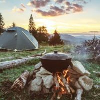 Camping for cheap with jsut a rent and a few other necessities. A beautiful view!