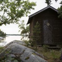 Cabin by the water
