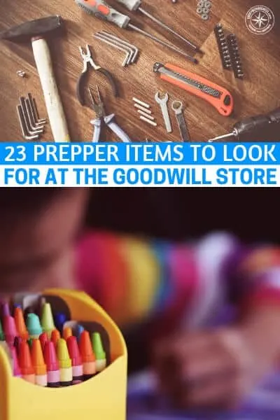 23 Prepper Items To Look For at the Goodwill Store - Here are some things I've seen at the Goodwill Store: tools, blankets, candles, hunting gear, cast iron pans, camping supplies, canning equipment, and much more. For more ideas, check out this list of prepper items to look for at Goodwill.