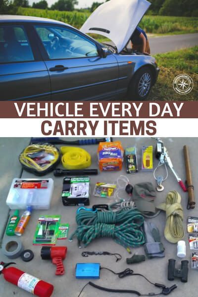 Vehicle Every Day Carry Items - If you want to be more prepared, check out this awesome vehicle every day carry list that will help you out tremendously if you find yourself suck in a situation where you only have your vehicle.