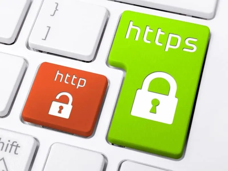 Red button for http and green button for https: choose greeen for online data safety