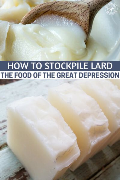 How To Stockpile Lard, The Calorie Rich Survival Food Of The Great Depression - Following a collapse one of the hardest things to make or find will certainly be enough fat to cook foods and fulfill your dietary needs. In that situation you are going to need a method or some storage options with fat. This is a great article about making and storing lard.