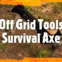 Off Grid Tools Survival Axe Review - The Off Grid Tools Survival Axe is a full tang hatchet with a solid handle that offers an assortment of very useful multi-tool options.