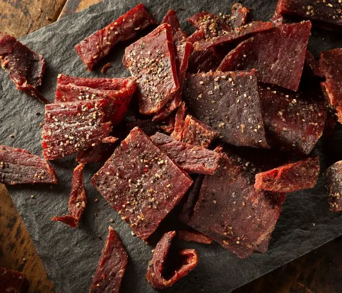 Pieces of delicious jerky